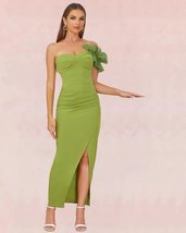 Star Bodycon Maxi Dress - Green - $89.08