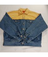 Signature 8 Colorblock S5600 Women&#39;s Blue &amp; Yellow Cotton Denim Jacket S... - $37.24 CAD
