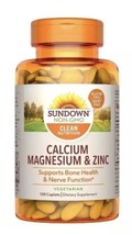 Sundown Calcium Magnesium Zinc Immune Support Bone &amp; Nerve Health Exp: 0... - $9.77