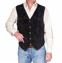 Scully Calf Suede Vest Black - $889.96 MXN