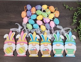 Easter Eggs Bunny Gnomes Ornaments Bowl Filler Spring Home Tree Decor Se... - £16.20 GBP