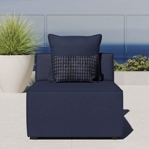 Modway Eei-4209-Nav Saybrook Patio Armless Chair In Navy Blue - £238.20 GBP