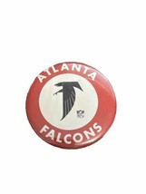 Vintage 70s Atlanta Falcons Button Pin NFL Button Logo 3.5&quot; Wide - $193.38 MXN