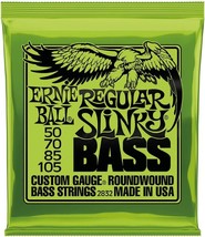Bass Guitar Strings Made By Ernie Ball, 50-105 Gauge, Regular Slinky Nickel - £28.01 GBP