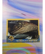 1993 Topps Jurassic Park Trading Card | The Deadliest Dinosaur #65 - $2.72 CAD