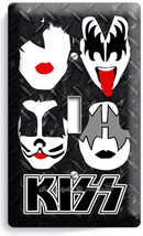 Kiss Shock Hard Rock Heavy Glam Metal Band 1 Gang Light Switch Plates Room Decor - £8.20 GBP