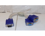 VGA Y-Splitter Cable Male to Dual VGA Female Connectors - £11.59 GBP