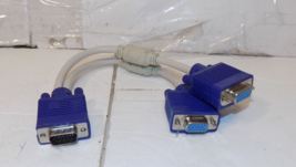 VGA Y-Splitter Cable Male to Dual VGA Female Connectors - £11.54 GBP