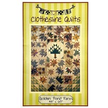 Golden Pond Farm Leaf and Tree of Life Quilt PATTERN by Clothesline Quilts CQGPF - £7.95 GBP