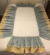 Custom Made Crib Skirt Dust Ruffle Childs Bed Unisex Super Cute!! - $32.73