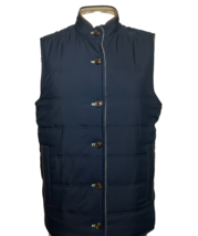 Hart Schaffner Marx Reversible Vest Men&#39;s Medium Blue Beige Travel Outdoor - AC - £44.96 GBP