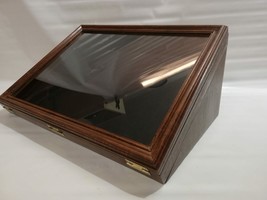 Vitrine Exposition En Vrai Bois Avec Verre 4 MM Et Interne En Velours Italien De - $257.51