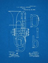 An item in the Art category: Cornet Patent Print - Blueprint
