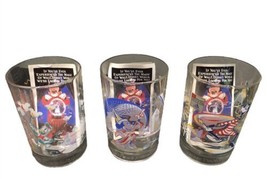 walt disney 25th anniversary Set Of 3 Glasses Mickey, Donald And Goofy - £24.87 GBP