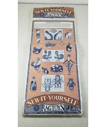 Vtg Merry Christmas 32&quot; Long Stocking The Toy Works Cotton Sew It Yourse... - $47.37