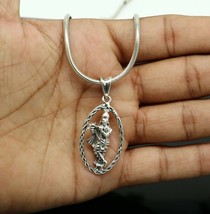 925 sterling silver handmade Hindu idol Krishna amazing stylish locket s... - $642.97 MXN