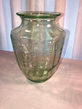 Green Princess Vase Depression Glass Mint - $24.99