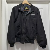 Vintage K Products John Deere Black Zip up Bomber Jacket USA Men&#39;s L - $37.65