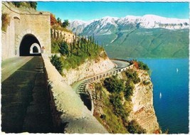 Italy Postcard Garda Lake West Gardesana Road - $3.95