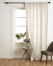 Solino Home 100% Linen Curtain – 52 X 96 Inch Light Natural Lightweight Rod - £103.90 GBP