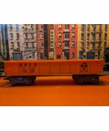 Marx Trains Used  #51170E/05572  Plastic Deluxe ERIE Gondola Car  Orange  - $40.00
