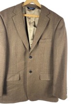 Pronto Uomo Couture 100% Lambswool Blazer Sport Coat Jacket Brown 42R Mens - £36.39 GBP