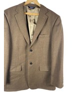 Pronto Uomo Couture 100% Lambswool Blazer Sport Coat Jacket Brown 42R Mens - £37.03 GBP