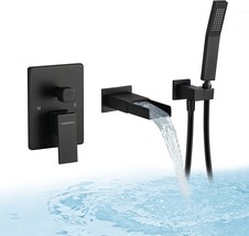 Wall Mount Waterfall Tub Faucet With Handheld Shower Head And 63, Huifeidezhu - £197.43 GBP