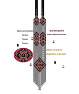 Bead loom patterns Split-Loom Necklace Gerdan, Beading Loom Stitch, PDF ... - $7.00