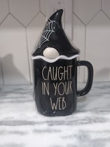 Rae Dunn &quot;Caught In Your Web&quot; Gnome Topper Mug Halloween - £7.91 GBP