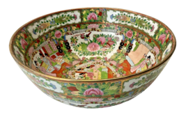 Vintage Chinese Extra Large Porcelain Bowl 14&quot; Hand Painted Mark - £719.44 GBP