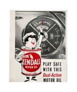 1960 Kendall Dual Motor Oil Advertisement Automobilia Supply Vintage DWF26 - $19.99