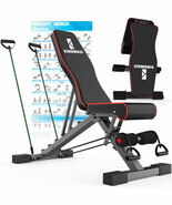 KINGMAZI Adjustable Weight Bench, Exercise Workout Bench for Full Body W... - $5,662.98 MXN