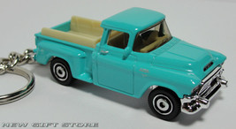 Keychain 55/56/57/â€‹1958 Gmc Stepside Pickup Blue Porte Cle - £27.52 GBP