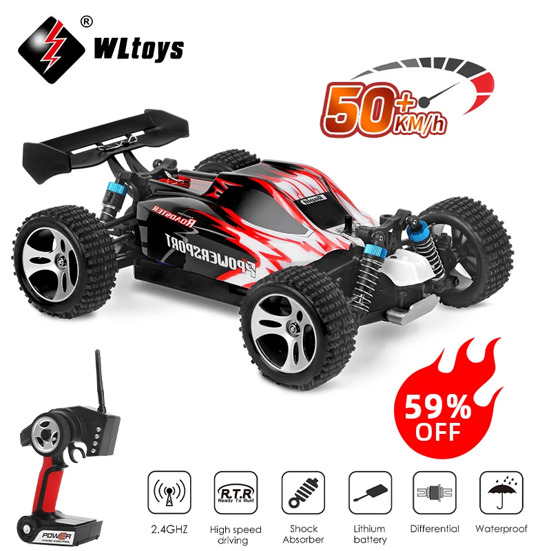 WLtoys A959 2.4G Racing RC Car 50KM/H 4WD Electric High Speed Car Off-Road Drift - £95.25 GBP+