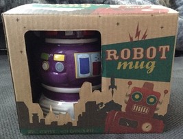 Novelty Robot Mug - Coffee Tea Cup Retro Geek Funky Boxed Gift Ceramic P... - $12.99