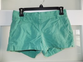 J. Crew Flat Front Green Chinos Shorts Size 00 Women&#39;s - $17.48