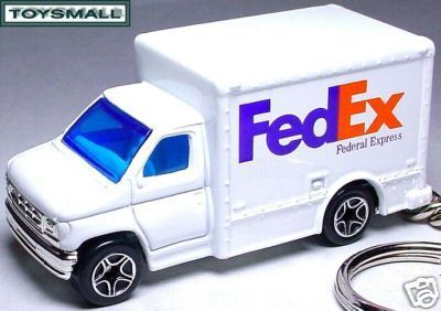 KEY CHAIN RING WHITE FEDEX FEDERAL EXPRESS VAN TRUCK !! - $38.98