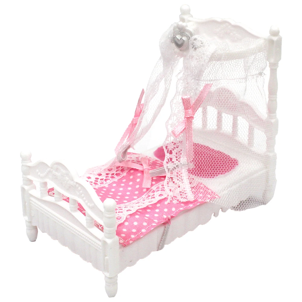 NK 1 Pcs Mini Bed Bedding Dollhouse Cute  Bedroom  Fashion DIY Furniture for - £7.74 GBP