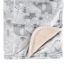 Parents Choice Baby Blanket Zoo Jungle Safari Animal Gray Elephant Giraffe Tiger - £47.47 GBP