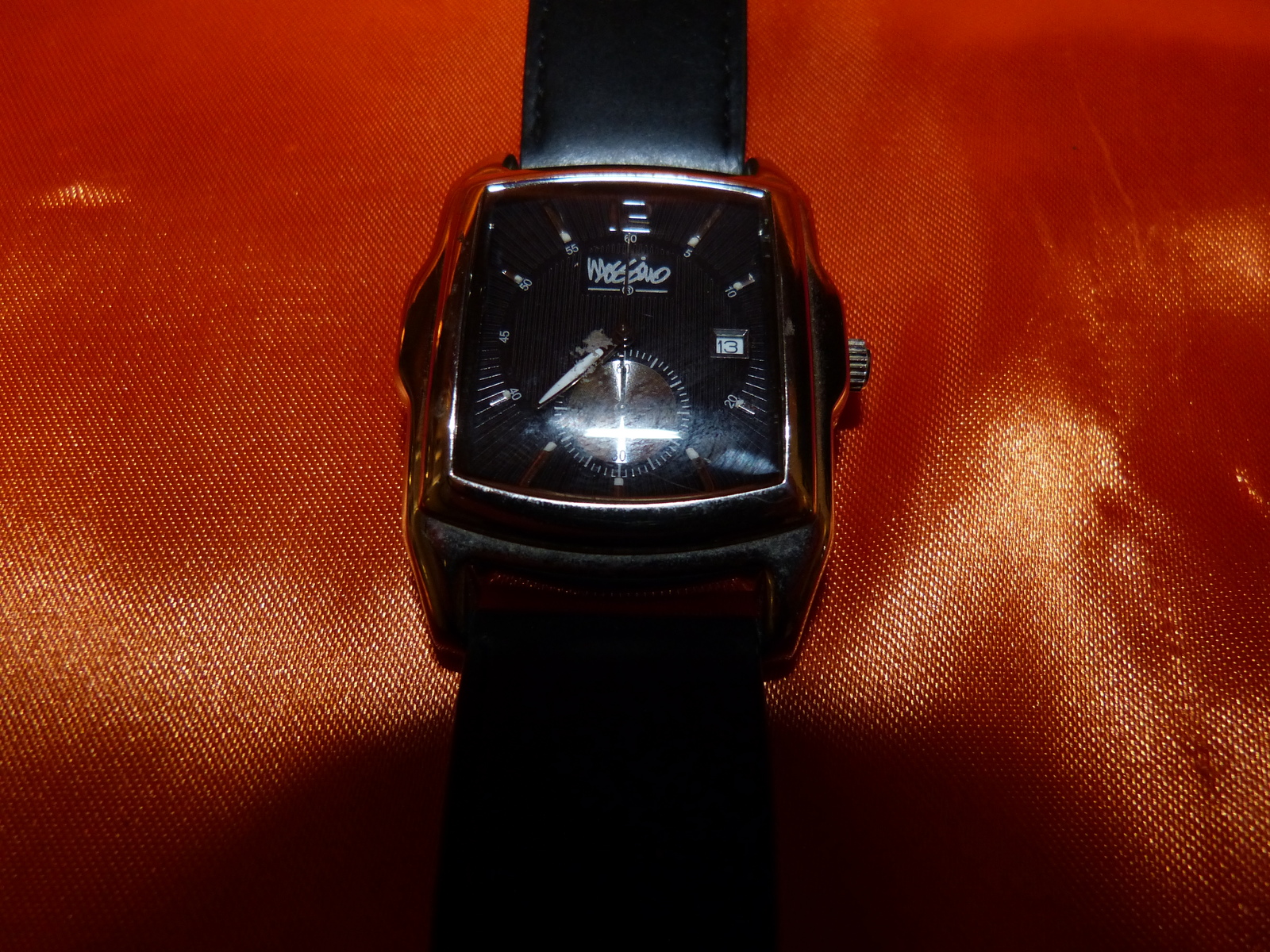 MOSSIMO MENS WATCH WITH DATE SALES Adjustable Genuine Leather Wrist Time... - $20.00