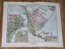 1943 Original Vintage Wwii Map Of North America United States Canada Mexico - £18.39 GBP