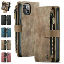 Fr iPhone 14/13/12/11/XR/XS/8/7/6 Leather wallet Magnetic Flip back Case Cover - £66.85 GBP
