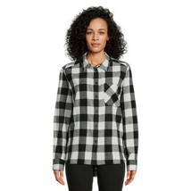 Time and Tru Women&#39;s Button Down Flannel Shirt with Long Sleeves, Size M (8-10) - £14.27 GBP