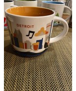 Starbucks Detroit 2013 You Are Here Collection 14 oz Coffee Mug  Rock An... - £11.68 GBP