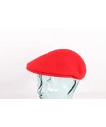 NOS Vintage 90s Streetwear Kangol Spell Out Wool Cabbie Newsboy Cap Red ... - $59.35