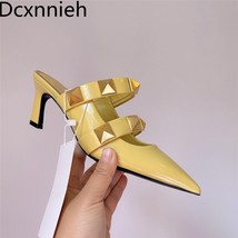 Legant mules woman casual slippers sandals ladies high heels fashion female pointed toe thumb200