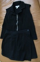 2 PC. VINTAGE VIVOLI PETITES BLACK SKORT OUTFIT M USA - $30.11 CAD