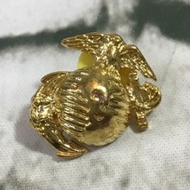 Vintage Collectible Pinback Lapel Pin United States Marine Corp Gold Toned - £7.86 GBP