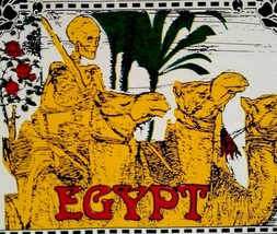 Grateful Dead Vintage Original 1980&#39;s Egypt Window Sticker Decal Skeleton Camels - £15.32 GBP